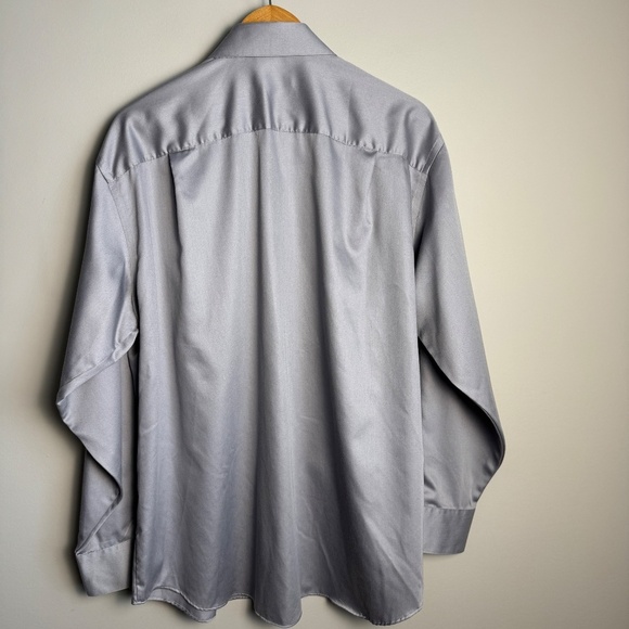 Geoffrey Beene Men's Classic Fit Dress Shirt Button Up Silver/Gray 18 - 34/35 - Picture 5 of 12